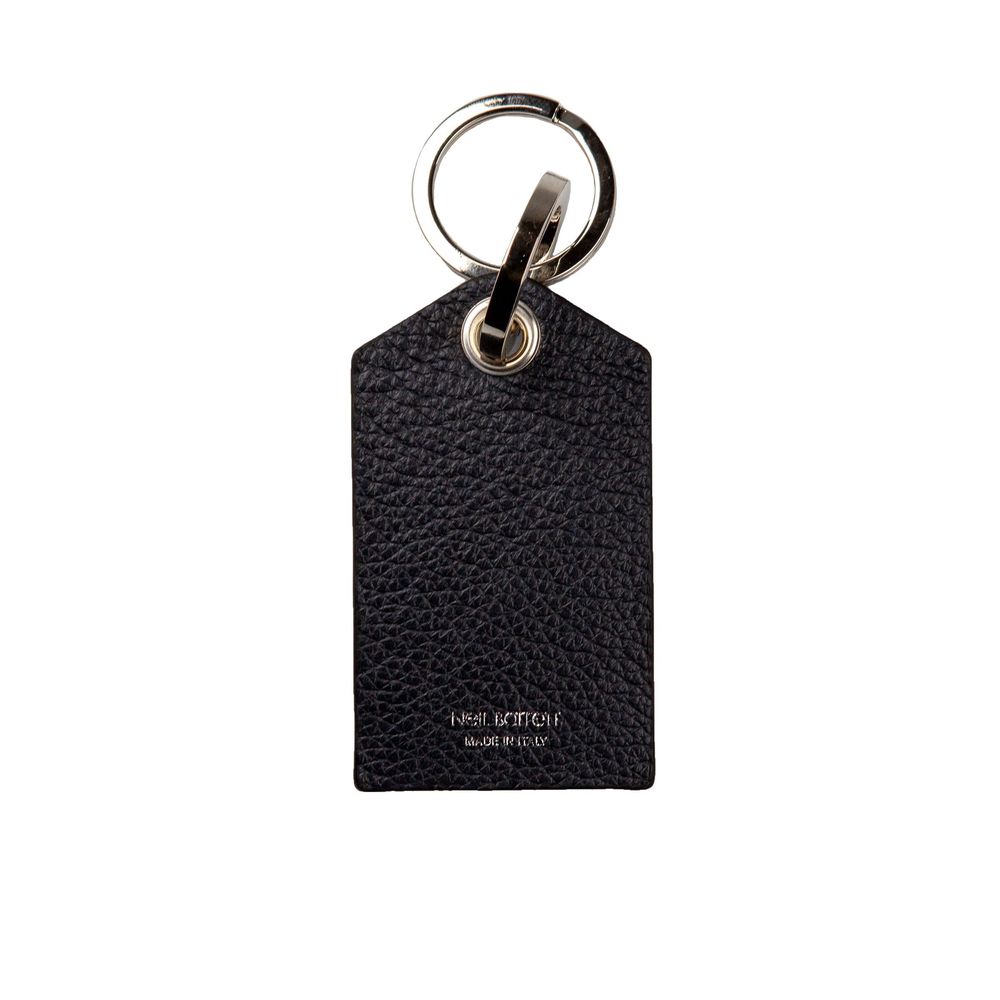 Porte-clés homme en cuir bleu Neil Barrett