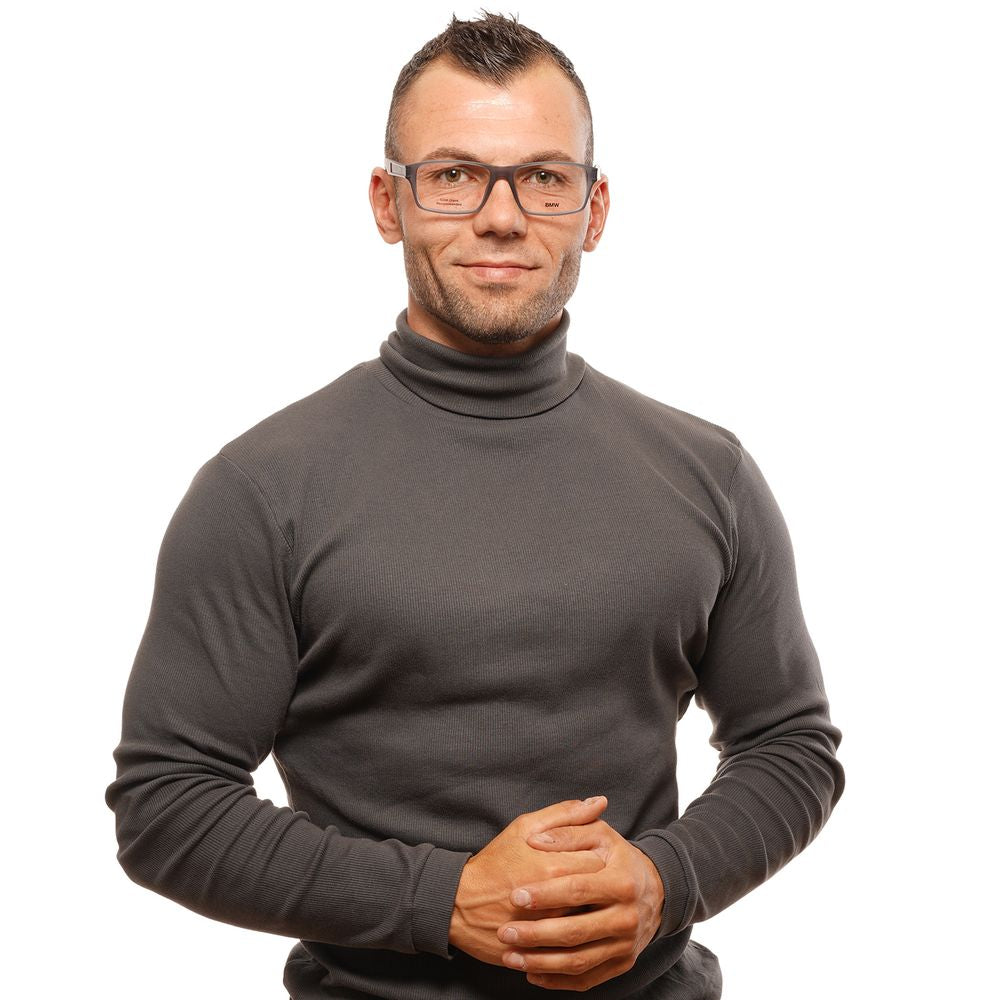 Montures optiques BMW grises pour hommes