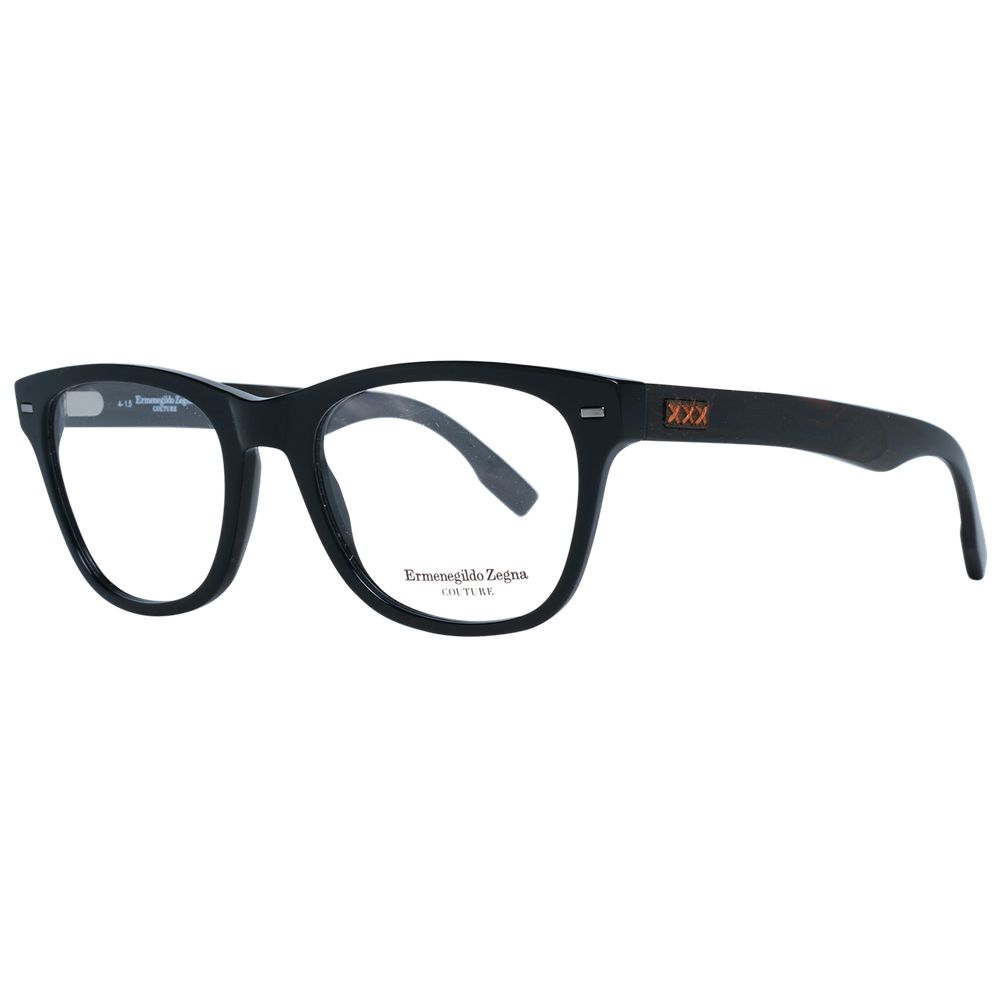 Montures de lunettes noires Ermenegildo Zegna pour homme
