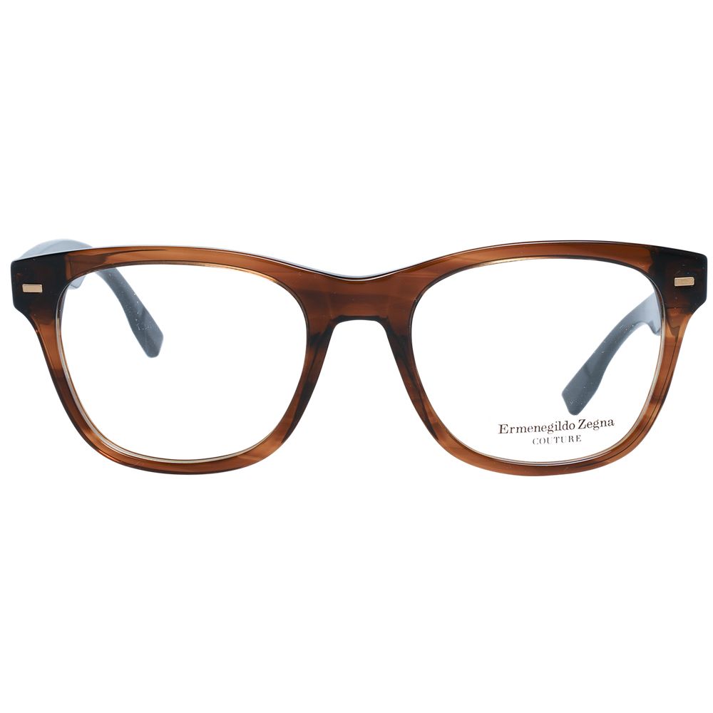 Montures de lunettes marron Ermenegildo Zegna pour homme