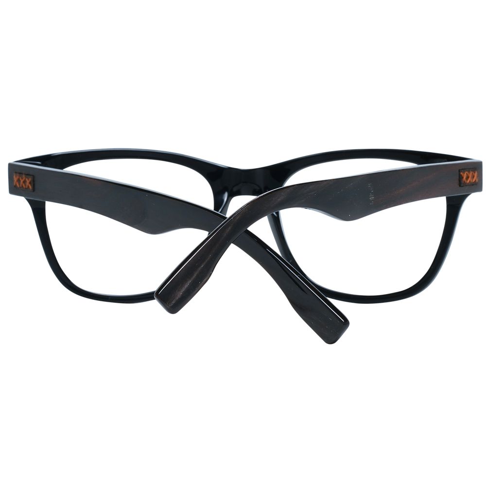 Montures de lunettes noires Ermenegildo Zegna pour homme