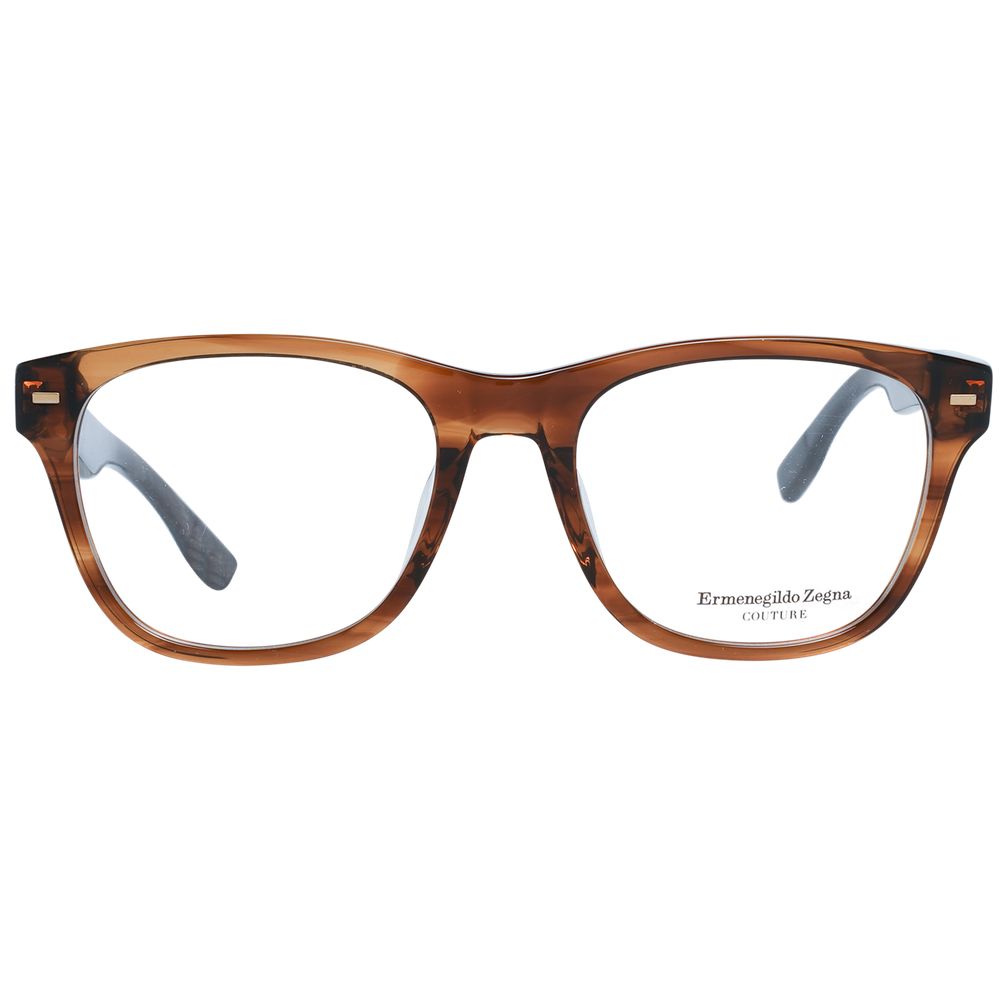 Montures de lunettes marron Ermenegildo Zegna pour homme