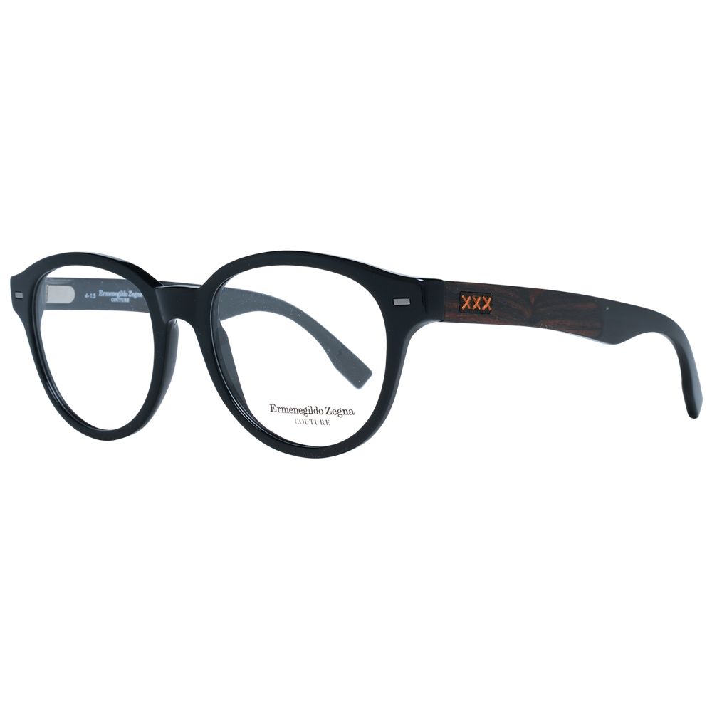 Montures de lunettes noires Ermenegildo Zegna pour homme