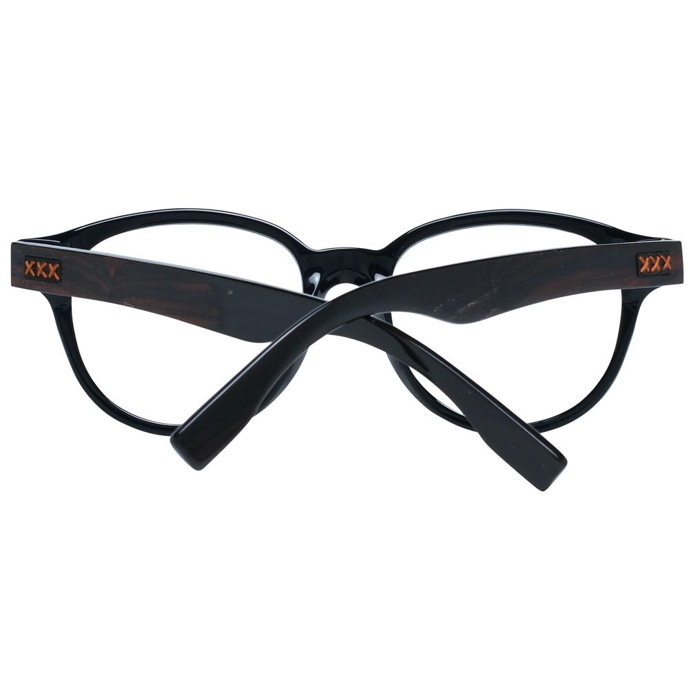 Montures de lunettes noires Ermenegildo Zegna pour homme
