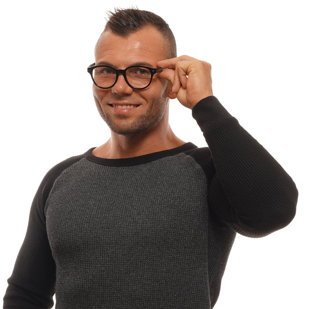 Montures de lunettes noires Ermenegildo Zegna pour homme