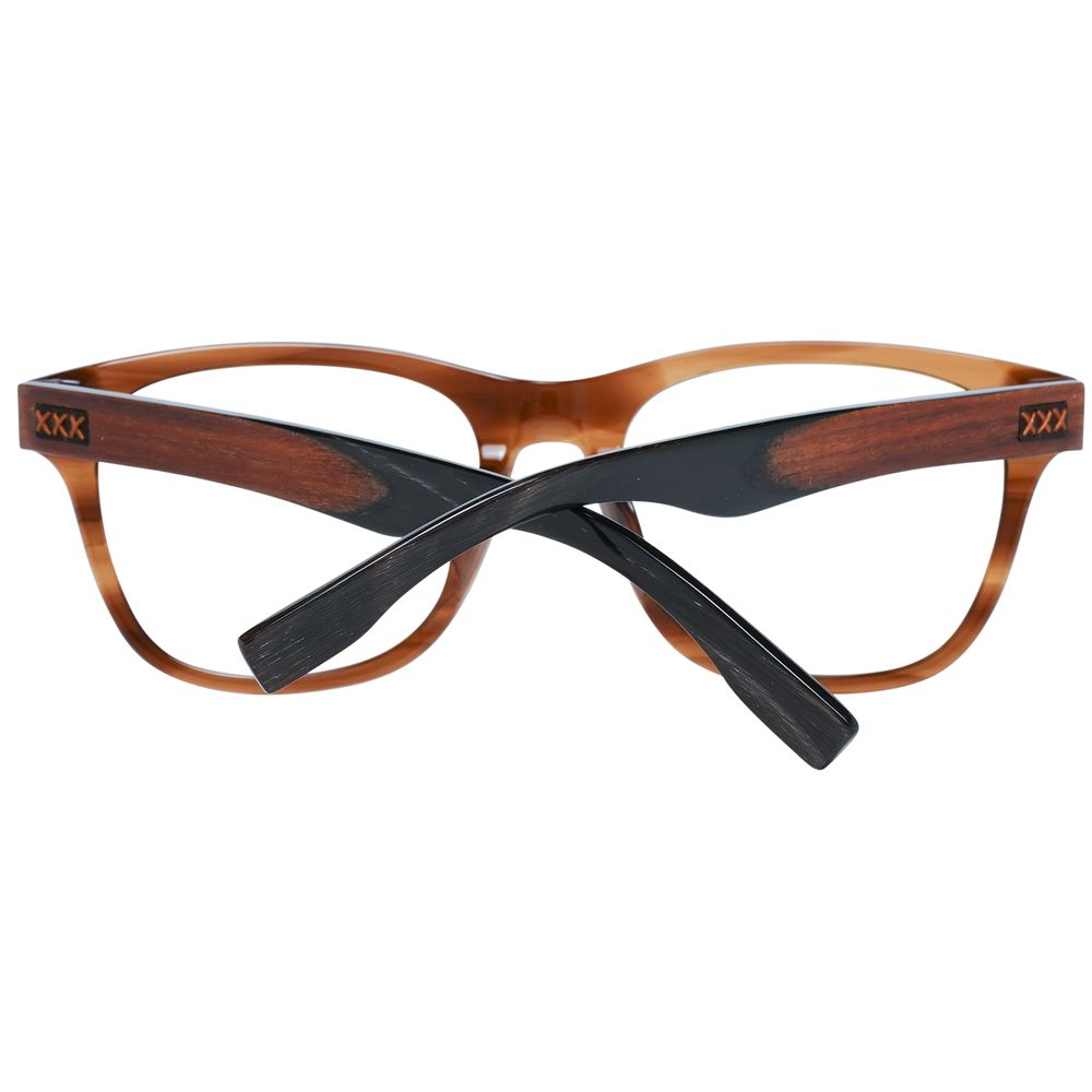 Montures de lunettes marron Ermenegildo Zegna pour homme