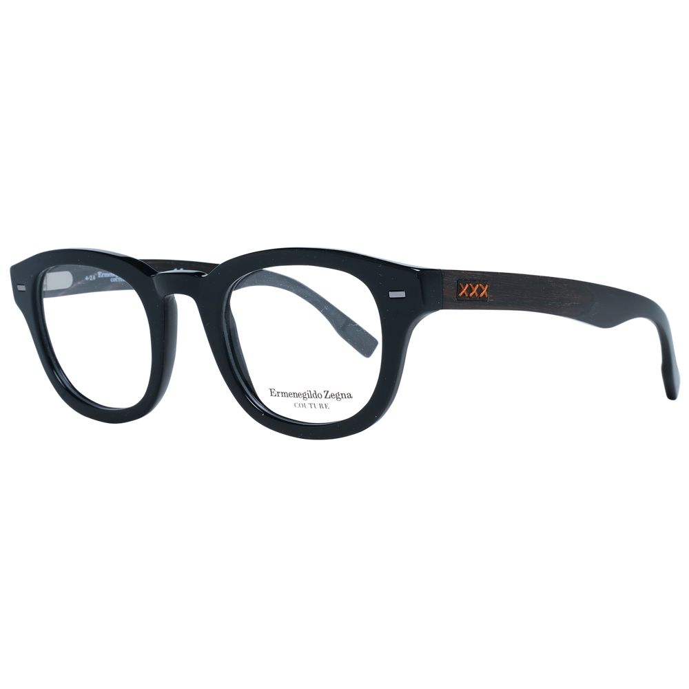 Montures de lunettes noires Ermenegildo Zegna pour homme