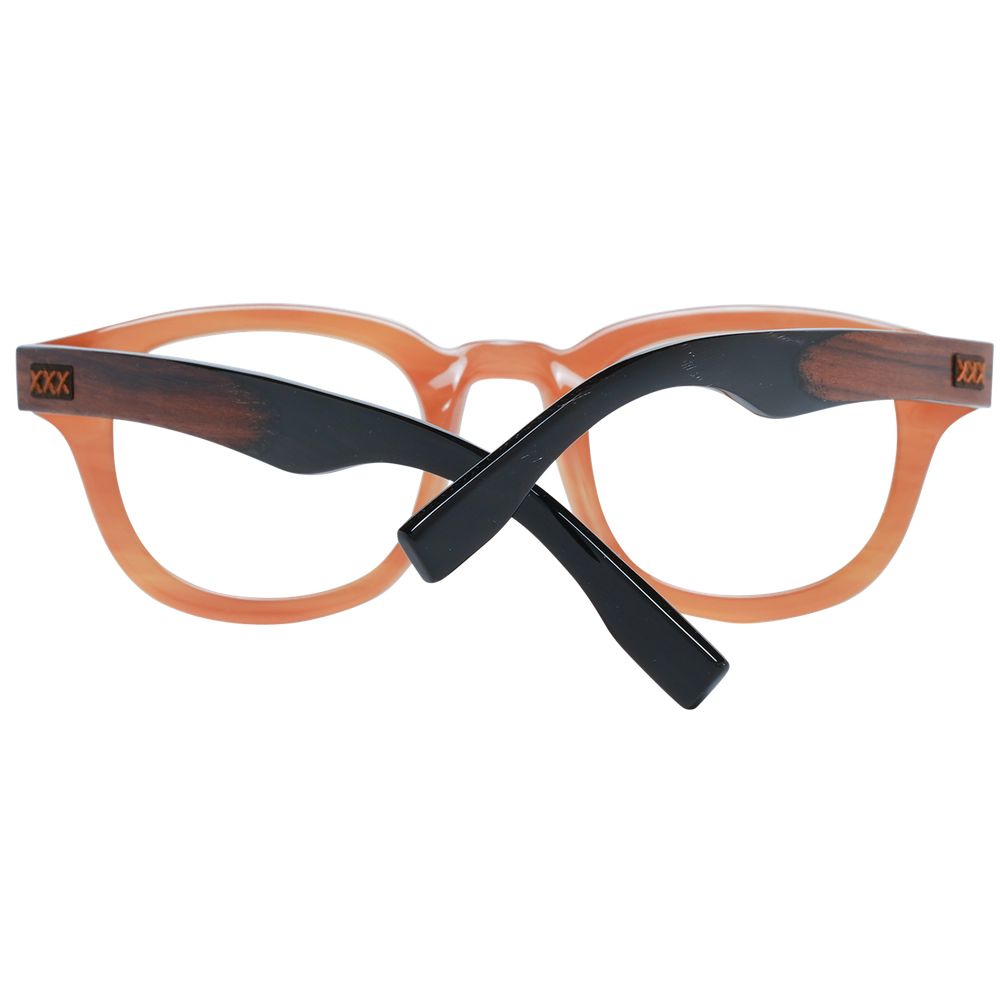 Montures de lunettes marron Ermenegildo Zegna pour homme