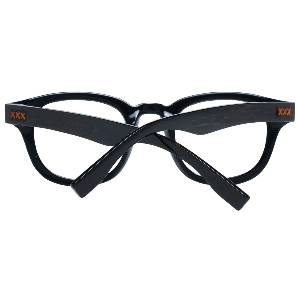 Montures de lunettes noires Ermenegildo Zegna pour homme