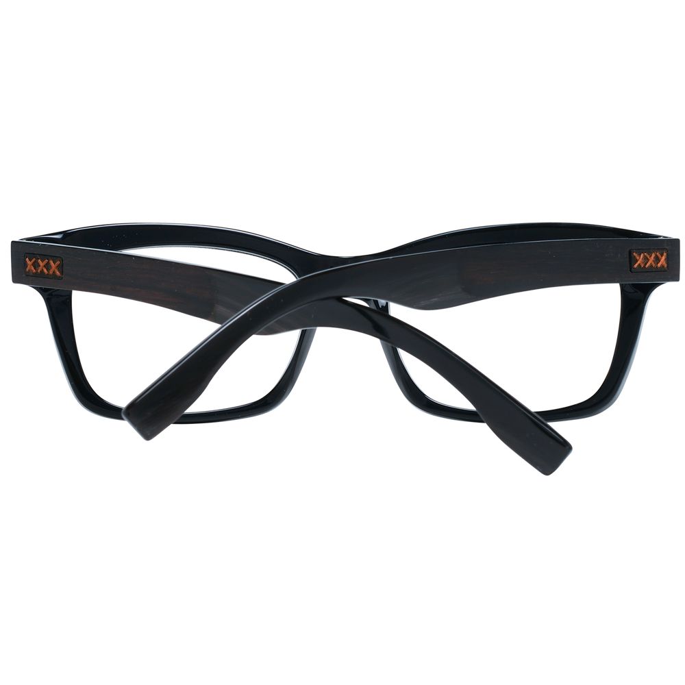 Montures de lunettes noires Ermenegildo Zegna pour homme