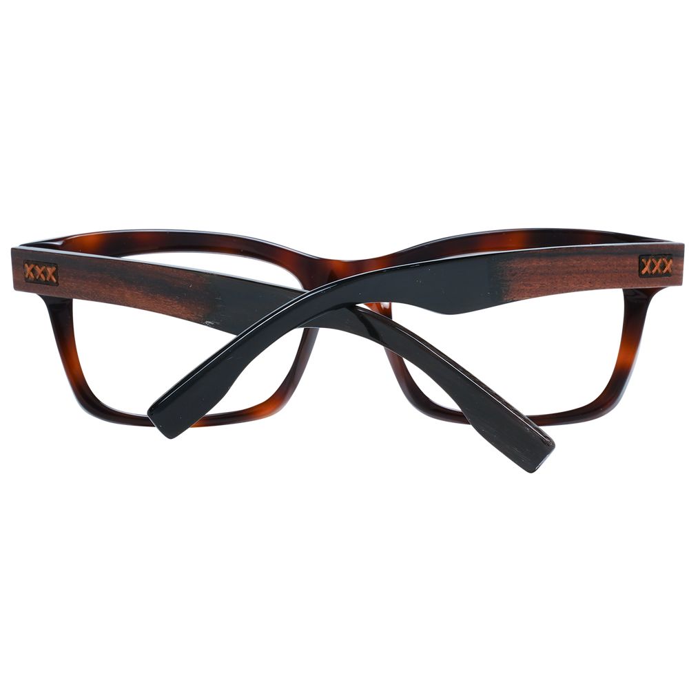Montures de lunettes marron Ermenegildo Zegna pour homme