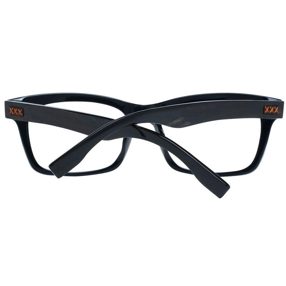 Montures de lunettes noires Ermenegildo Zegna pour homme