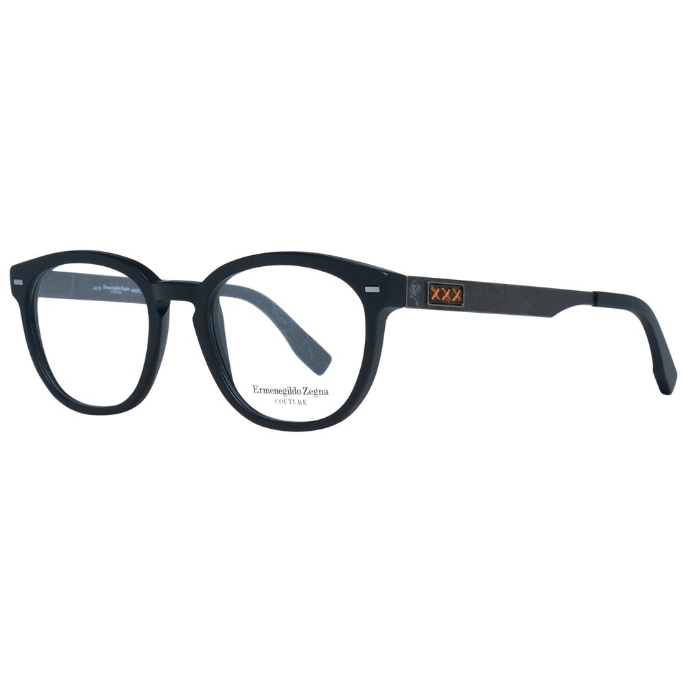 Montures de lunettes noires Ermenegildo Zegna pour homme