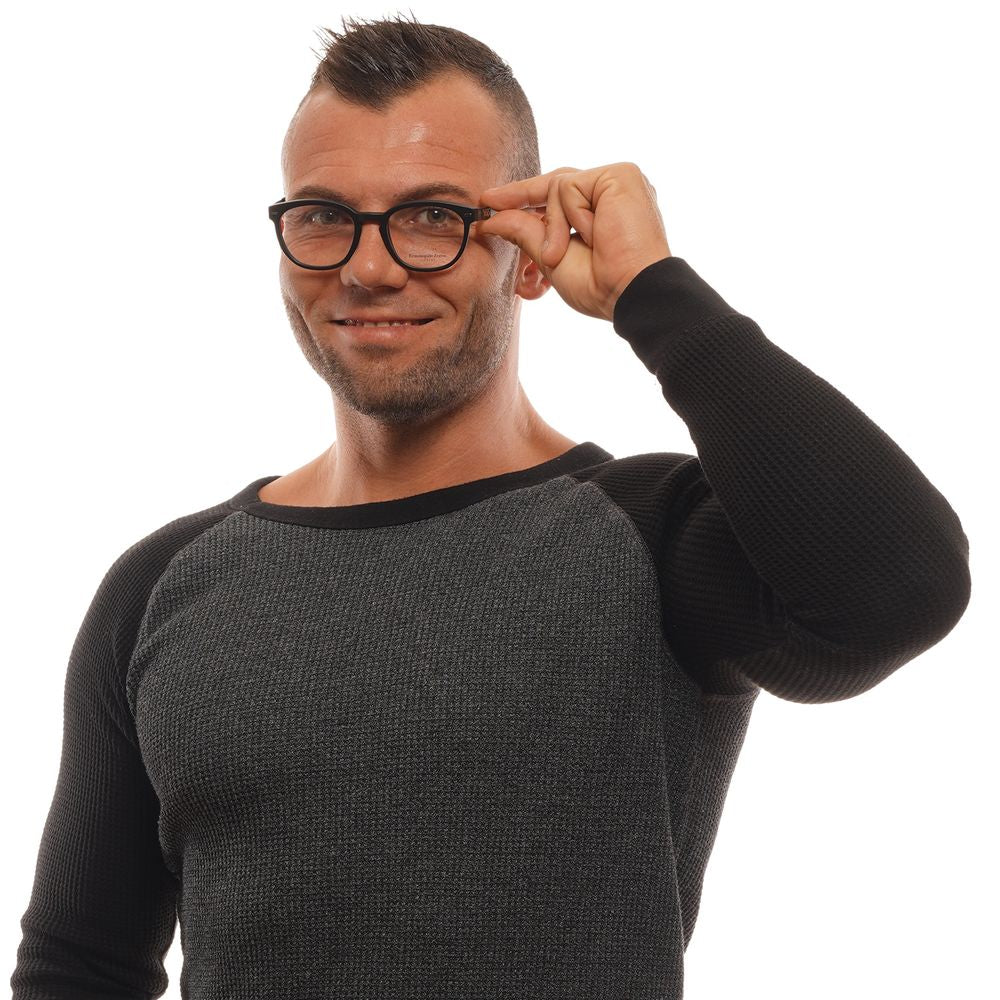 Montures de lunettes noires Ermenegildo Zegna pour homme
