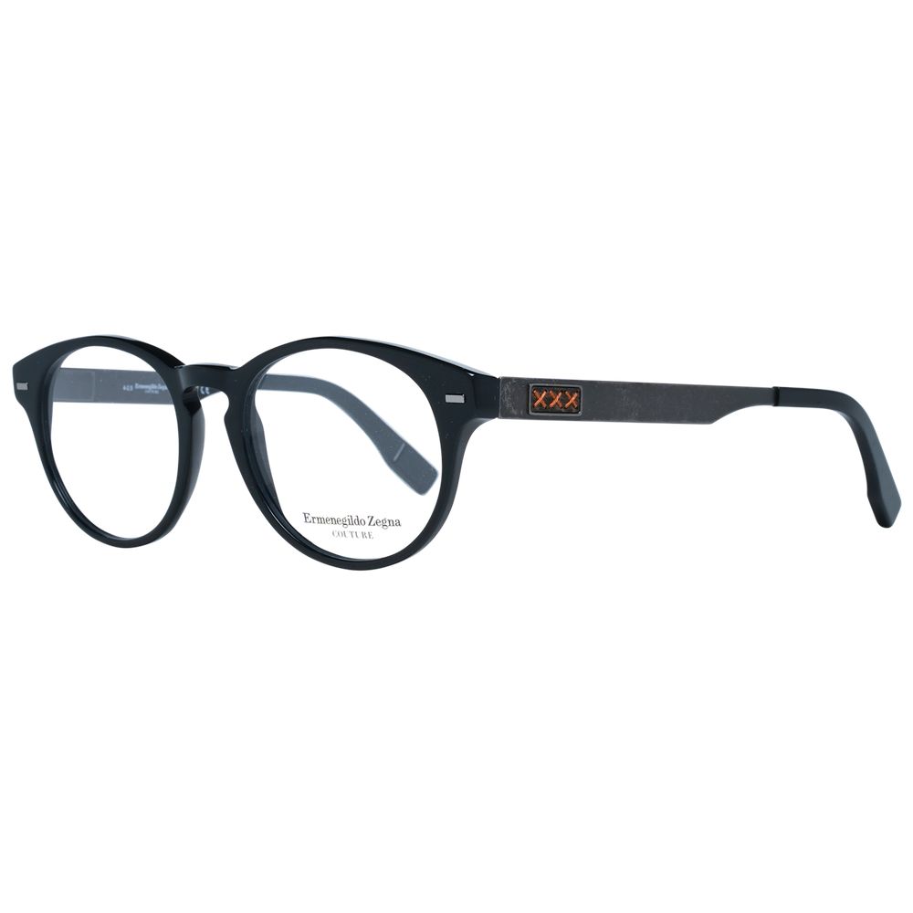 Montures de lunettes noires Ermenegildo Zegna pour homme