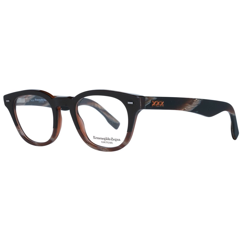 Montures de lunettes marron Ermenegildo Zegna pour homme