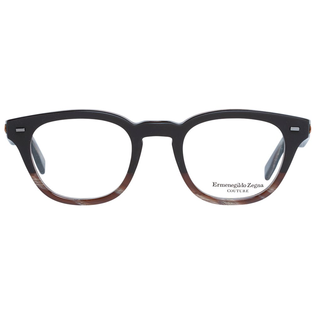 Montures de lunettes marron Ermenegildo Zegna pour homme