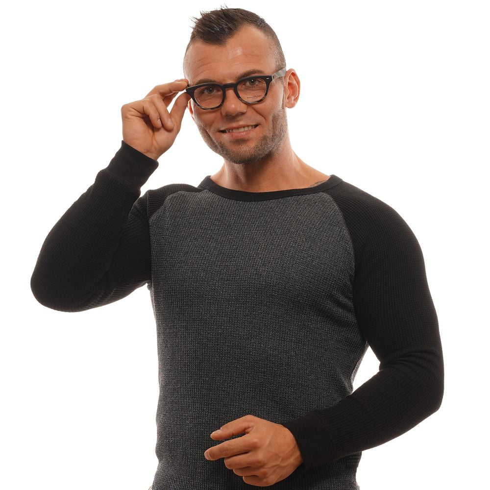 Montures de lunettes noires Ermenegildo Zegna pour homme