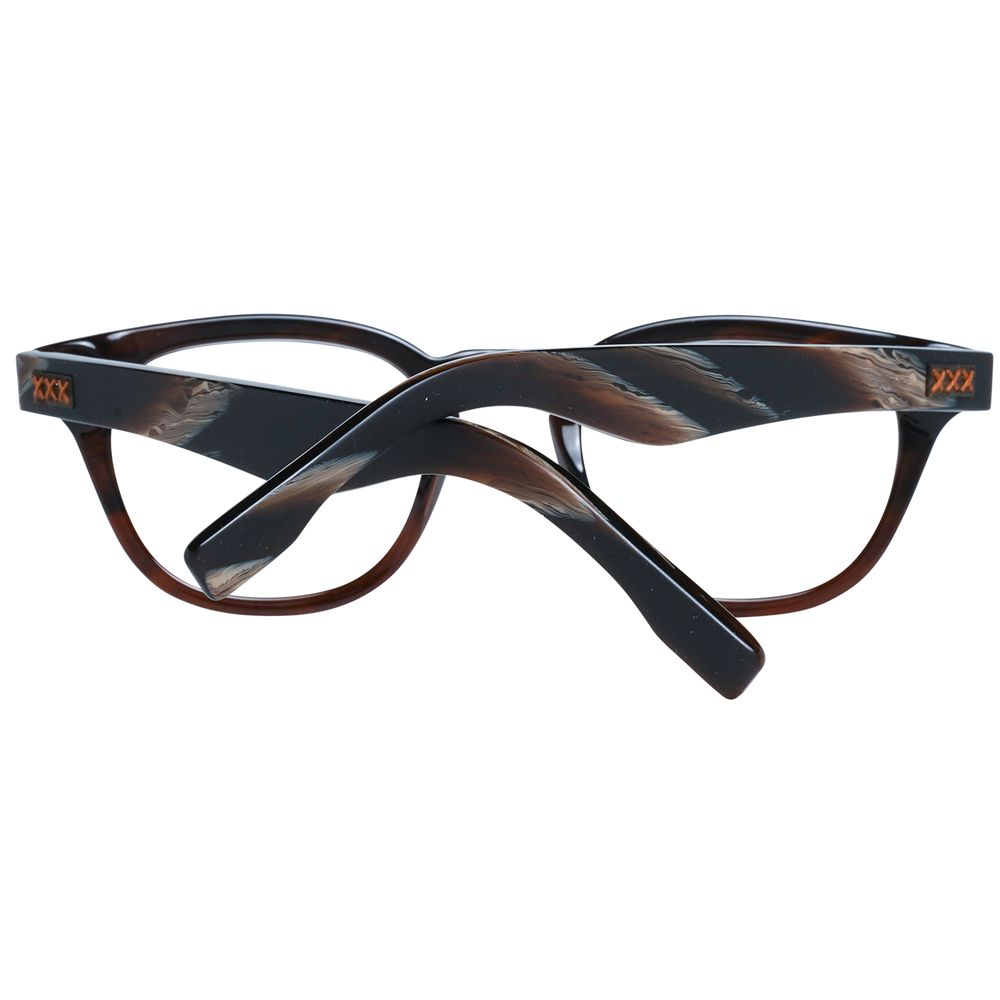 Montures de lunettes marron Ermenegildo Zegna pour homme