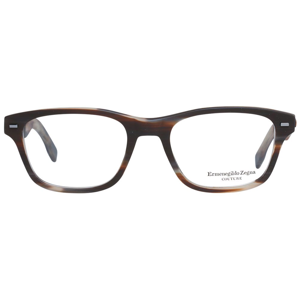 Montures de lunettes marron Ermenegildo Zegna pour homme