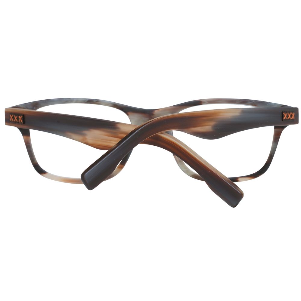Montures de lunettes marron Ermenegildo Zegna pour homme