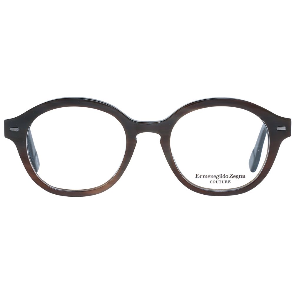 Montures de lunettes marron Ermenegildo Zegna pour homme