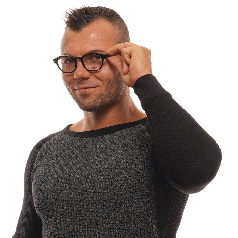 Montures de lunettes marron Ermenegildo Zegna pour homme