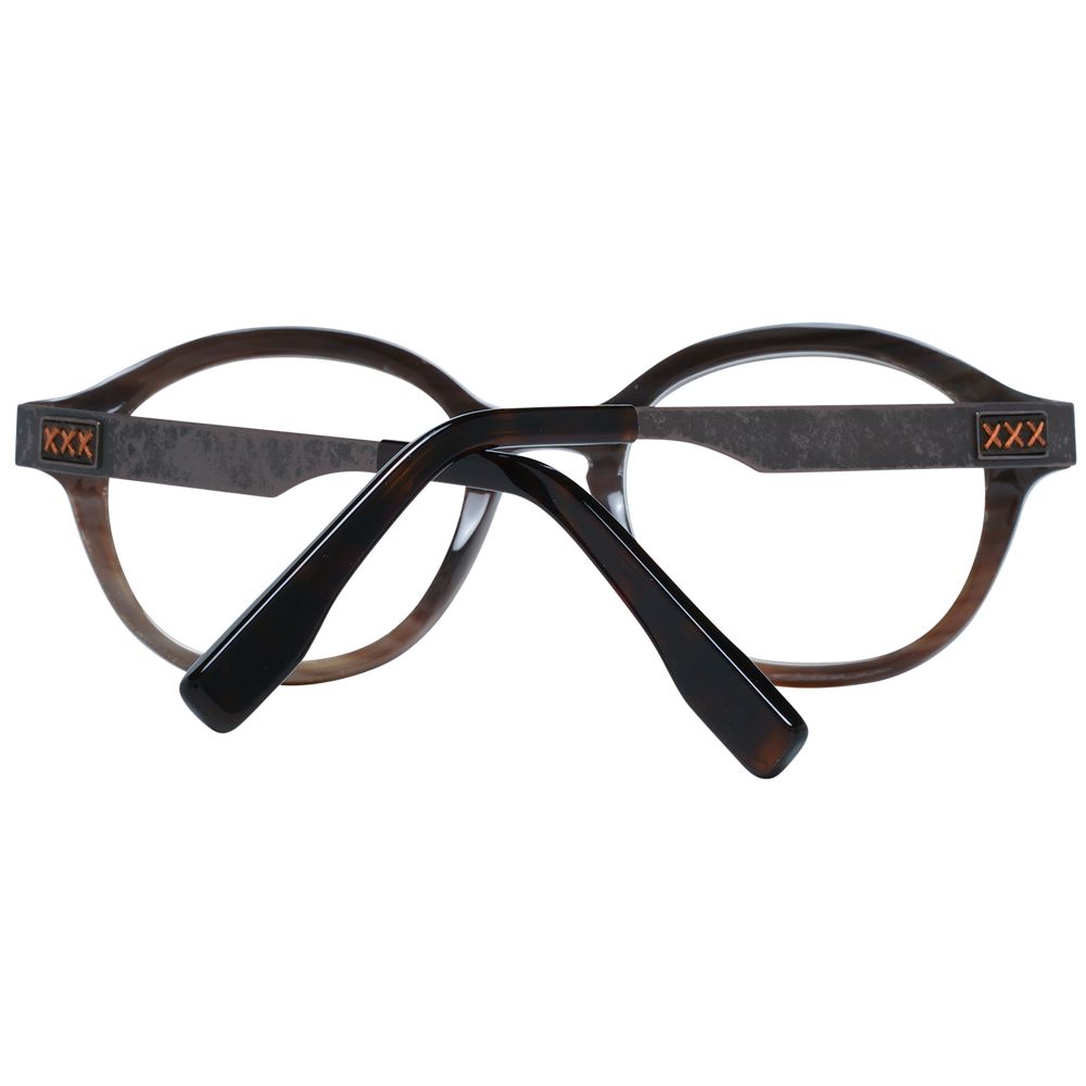 Montures de lunettes marron Ermenegildo Zegna pour homme