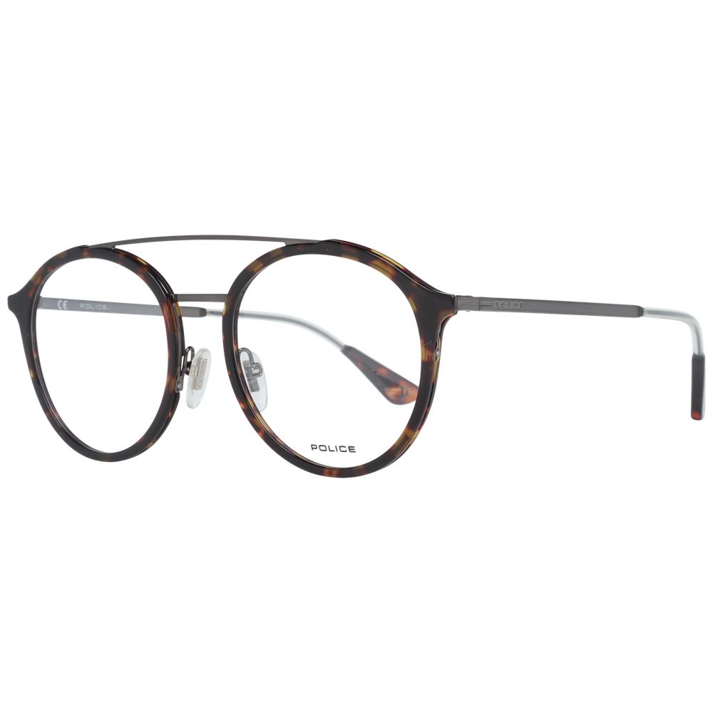 Montures optiques marron pour hommes de la police