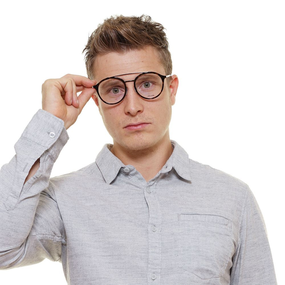 Montures optiques marron pour hommes de la police