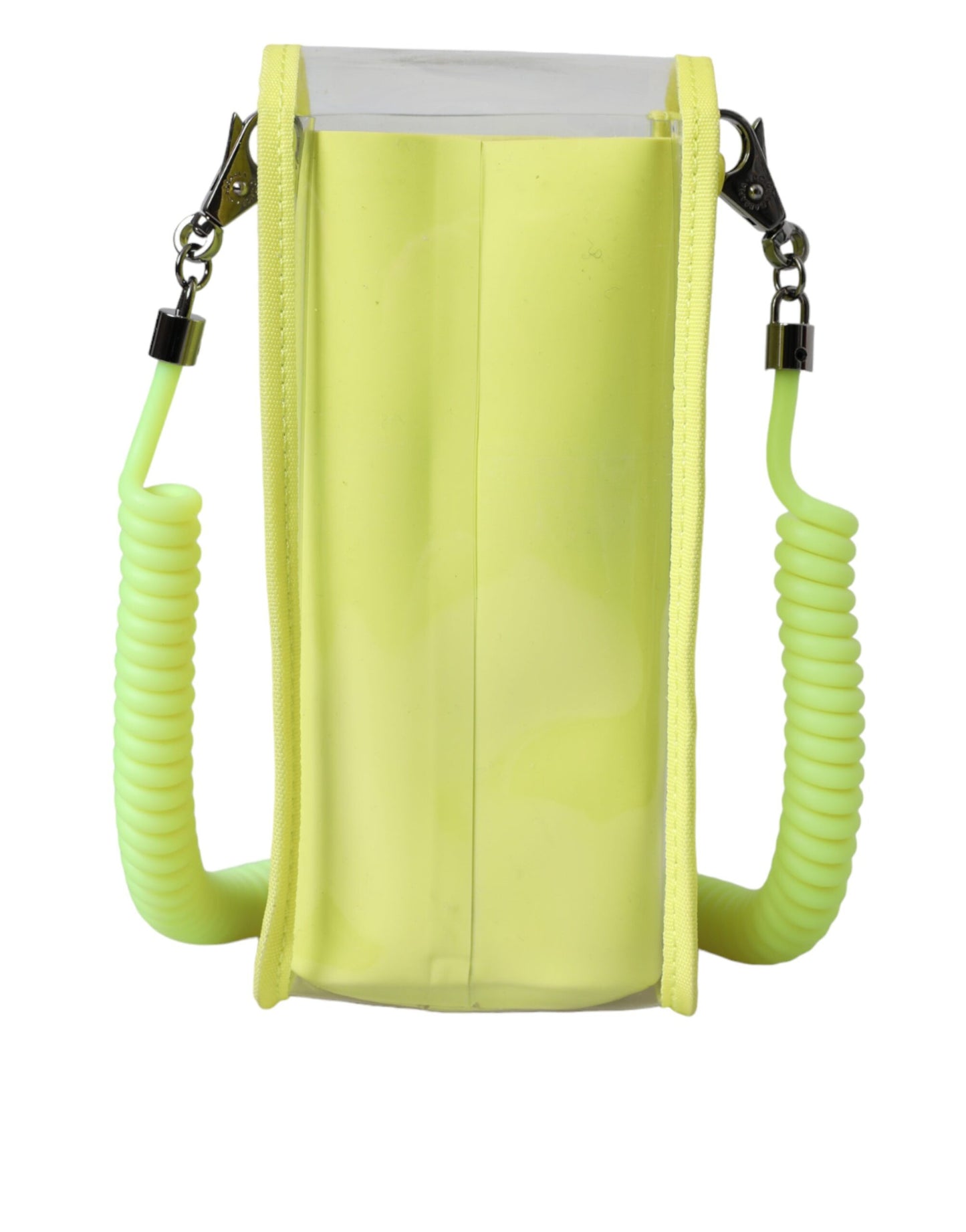 Portefeuille porte-cartes Dolce & Gabbana en plastique jaune vert avec logo DG