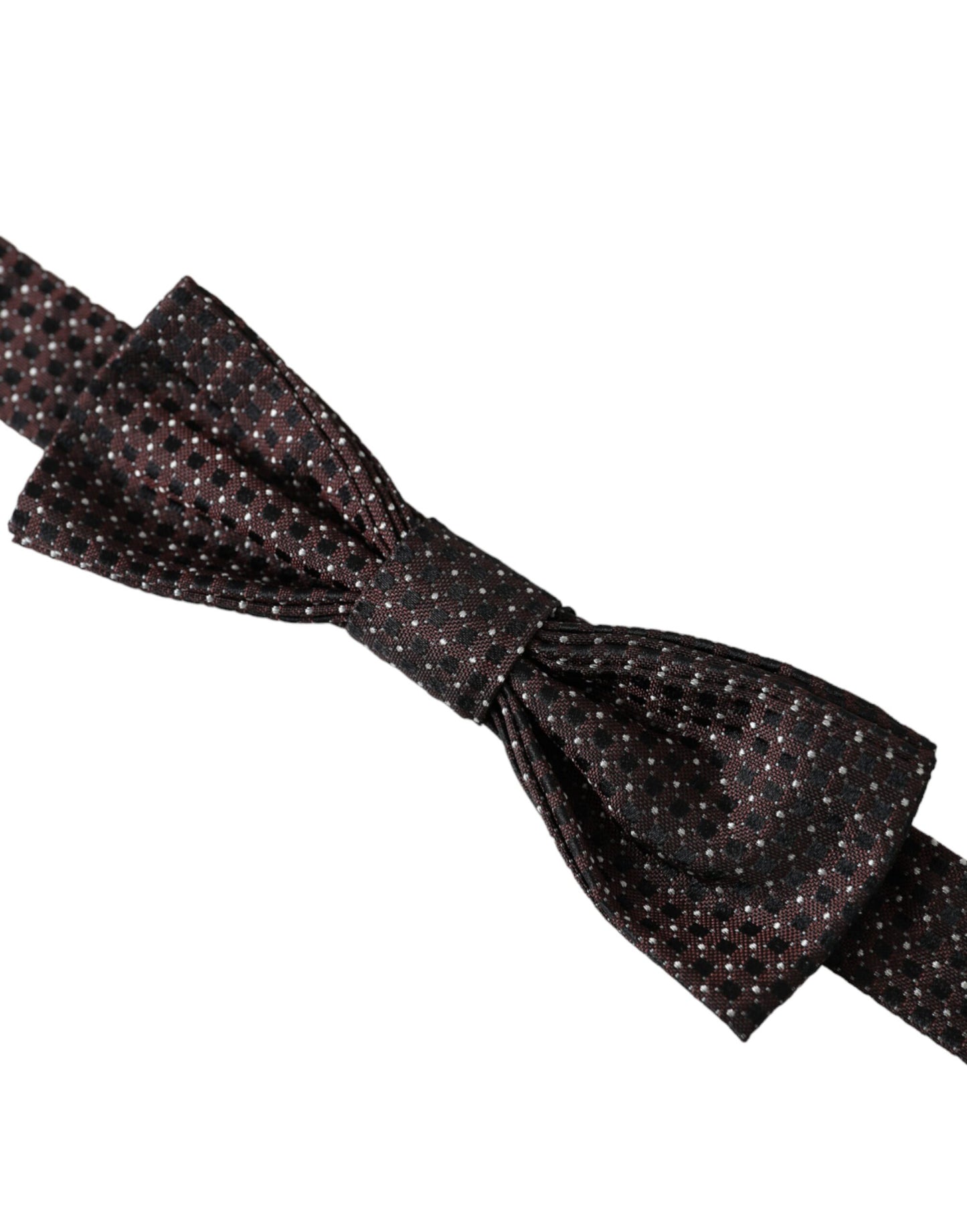 Nœud papillon ajustable en soie marron fantaisie Dolce & Gabbana pour homme