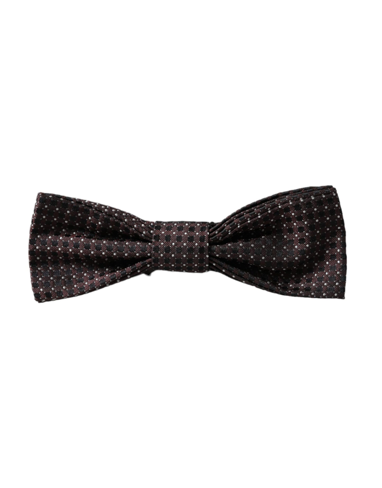 Nœud papillon ajustable en soie marron fantaisie Dolce & Gabbana pour homme