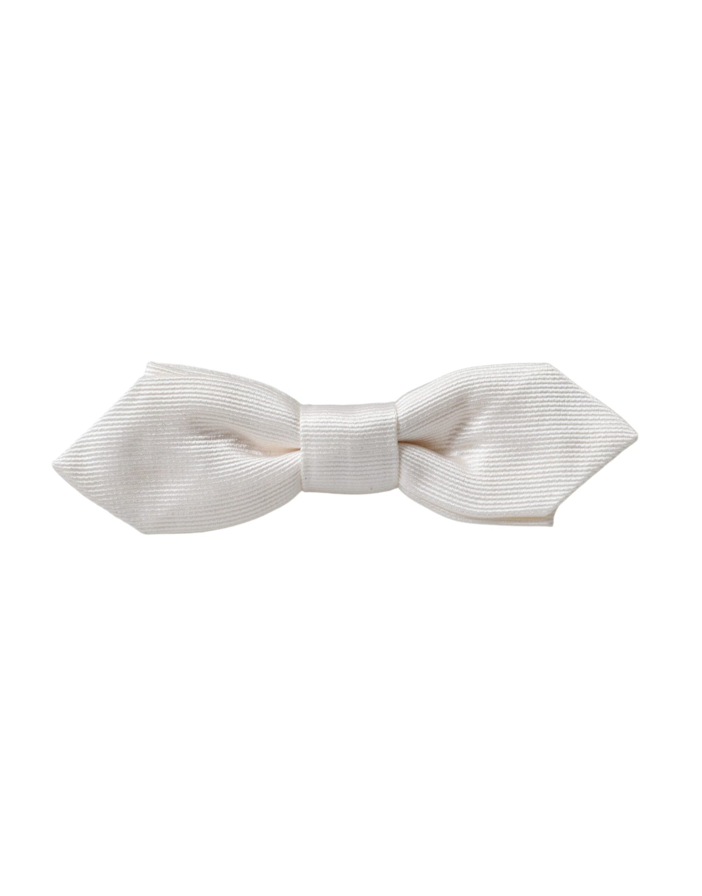 Nœud papillon ajustable en soie blanche Dolce & Gabbana pour homme