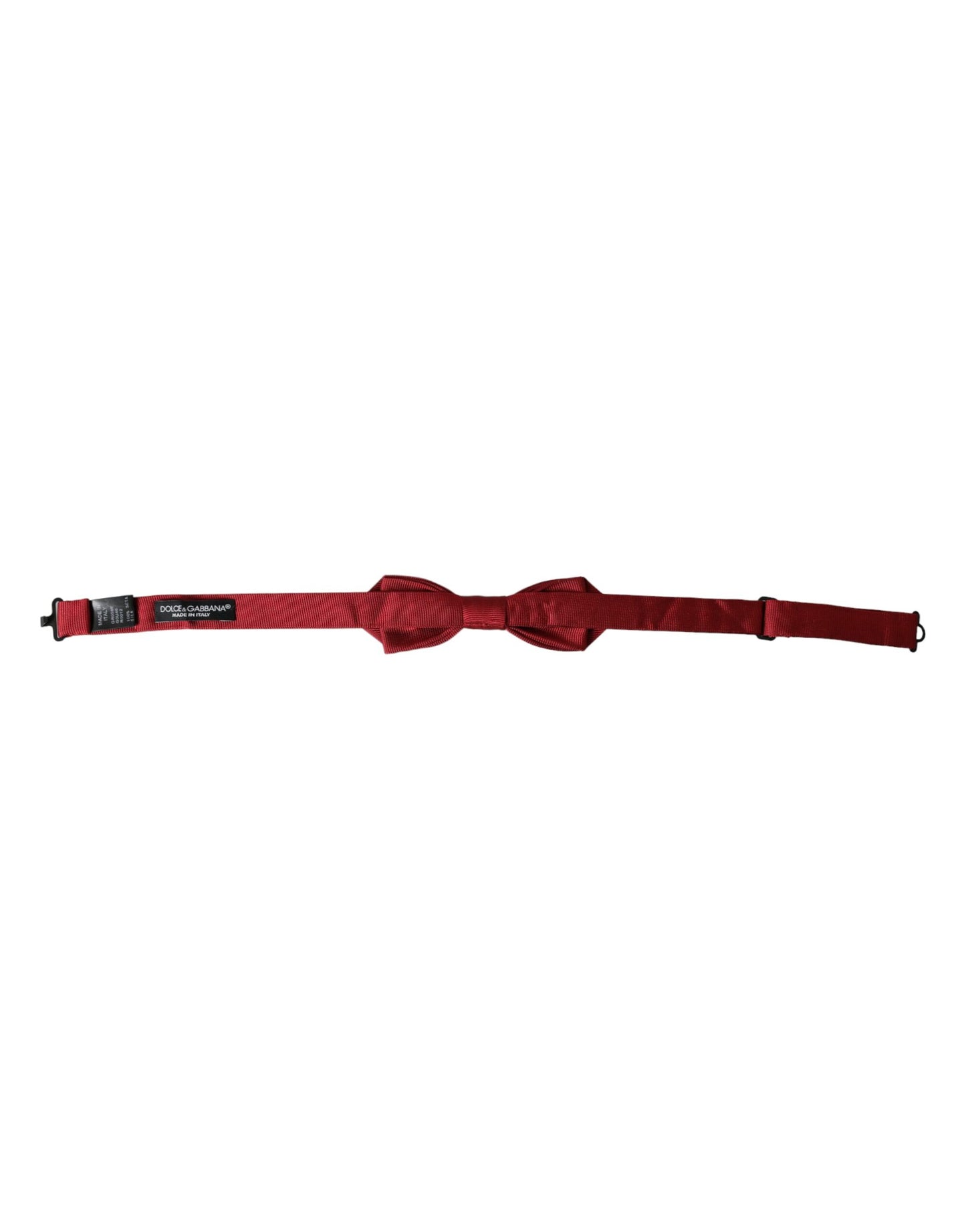 Nœud papillon ajustable en jacquard de soie rouge Dolce & Gabbana pour homme