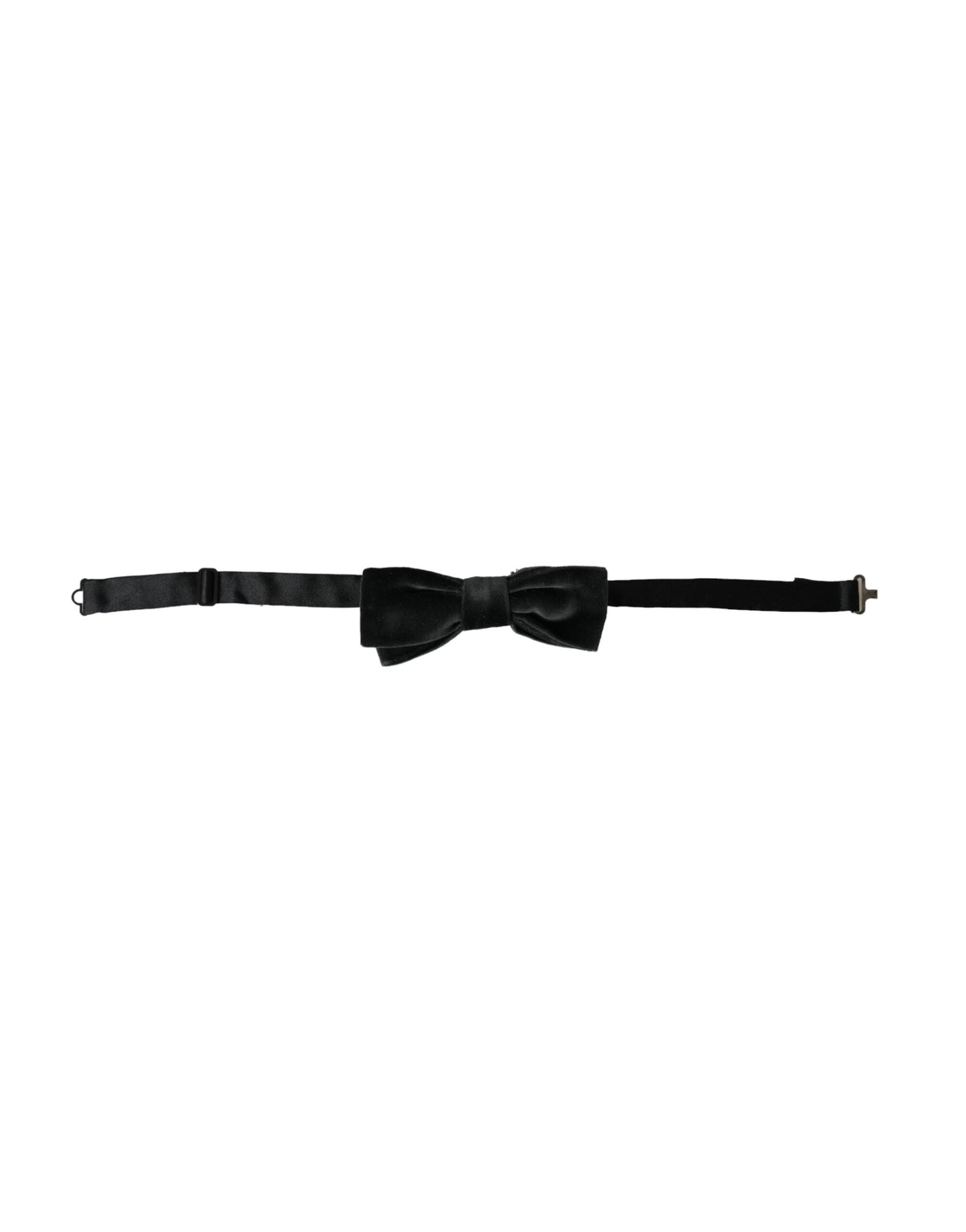 Nœud papillon ajustable en velours noir et coton Dolce & Gabbana pour homme