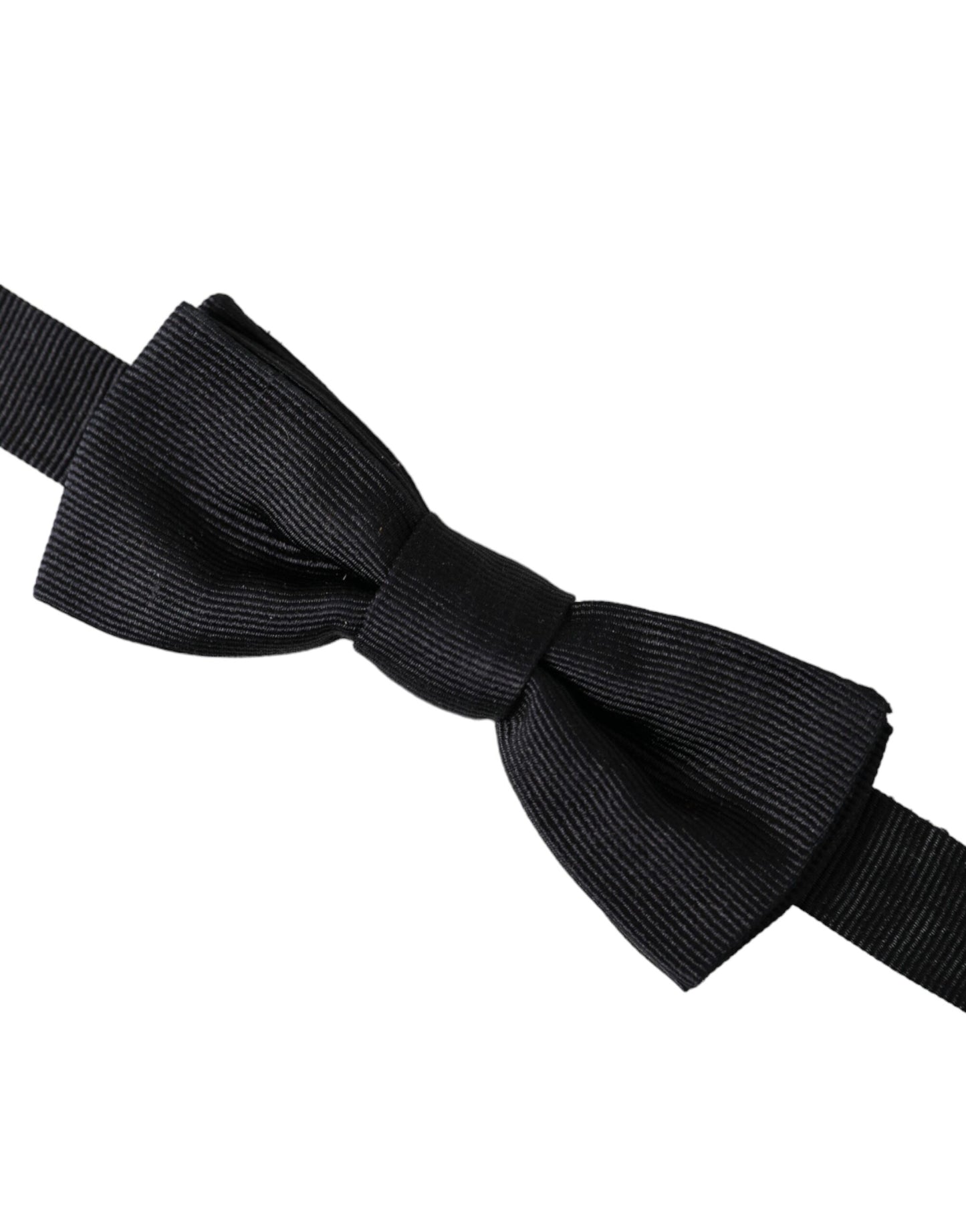 Nœud papillon ajustable en soie noire Dolce & Gabbana pour homme