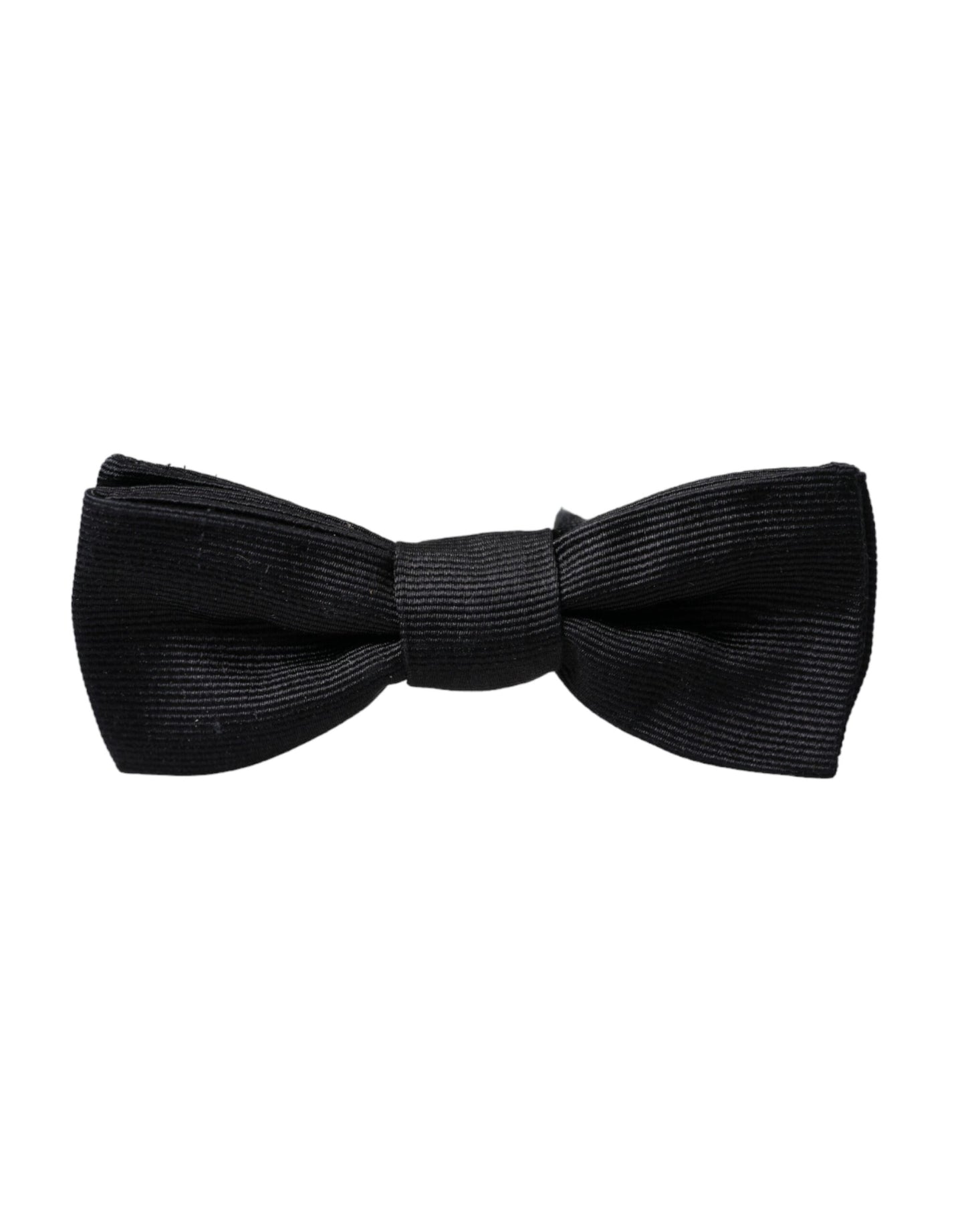 Nœud papillon ajustable en soie noire Dolce & Gabbana pour homme