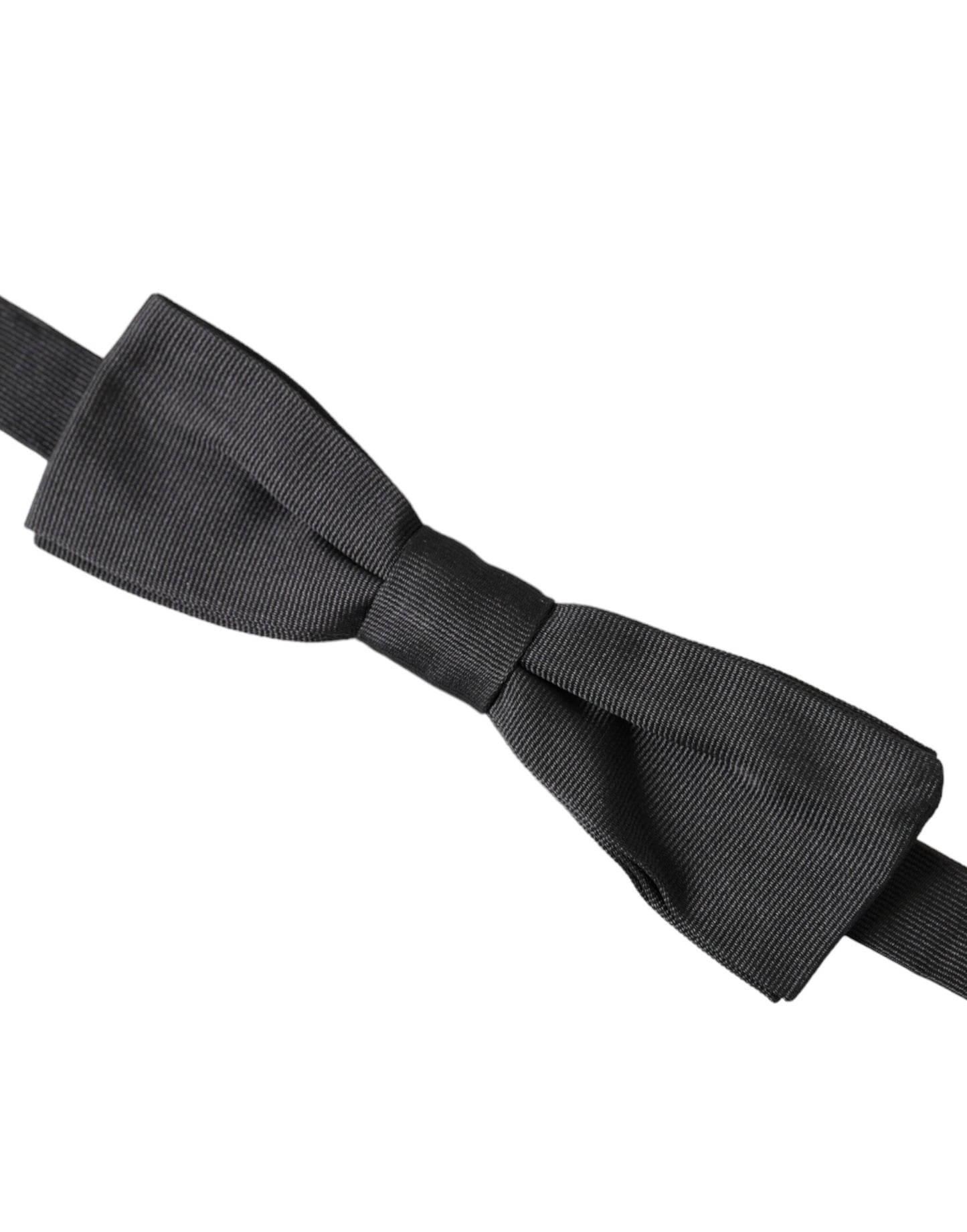 Nœud papillon ajustable en soie noire Dolce & Gabbana pour homme