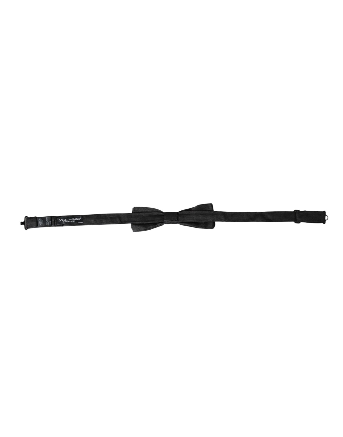 Nœud papillon ajustable en soie noire Dolce & Gabbana pour homme