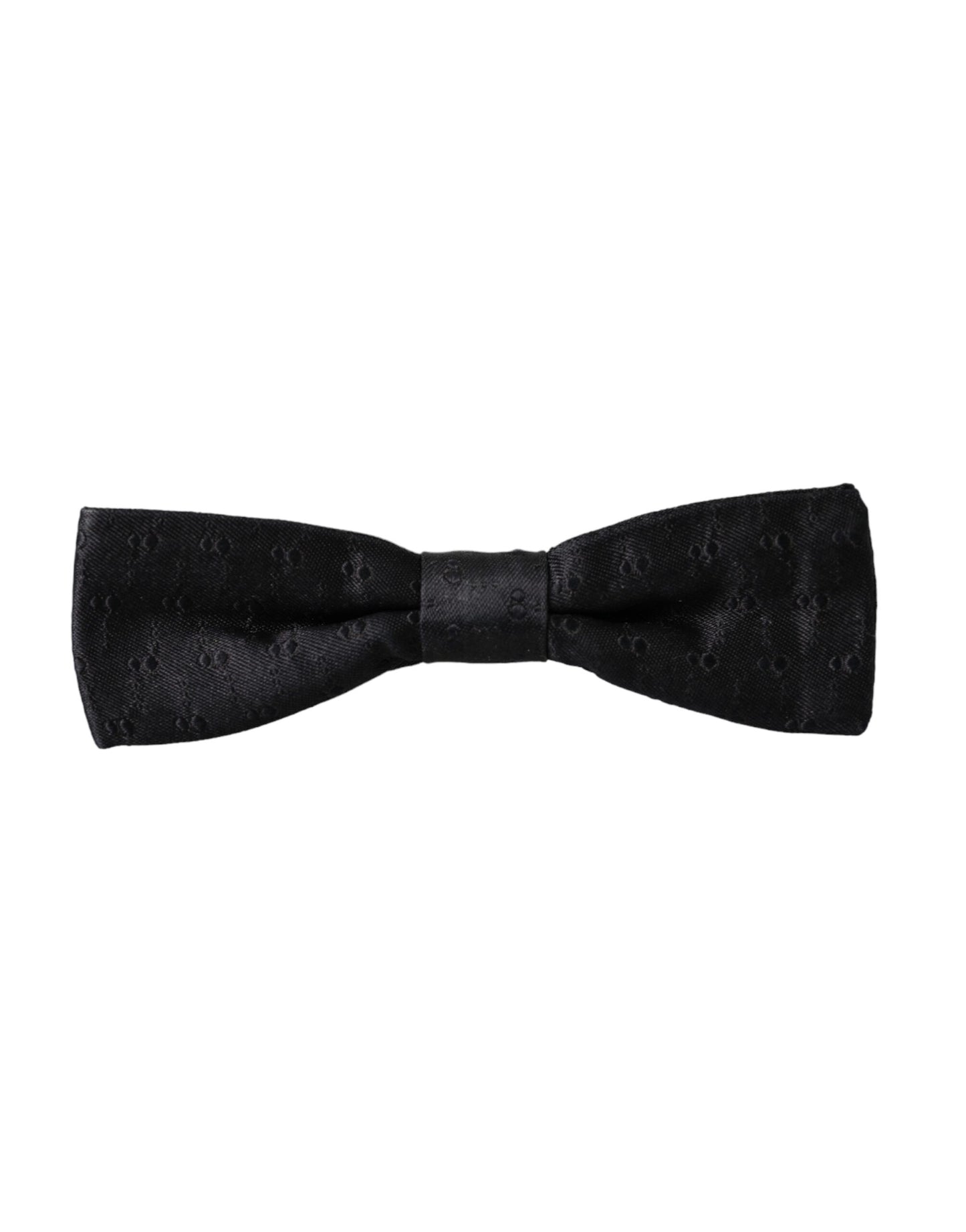 Nœud papillon ajustable en soie noire à motifs Dolce & Gabbana pour homme