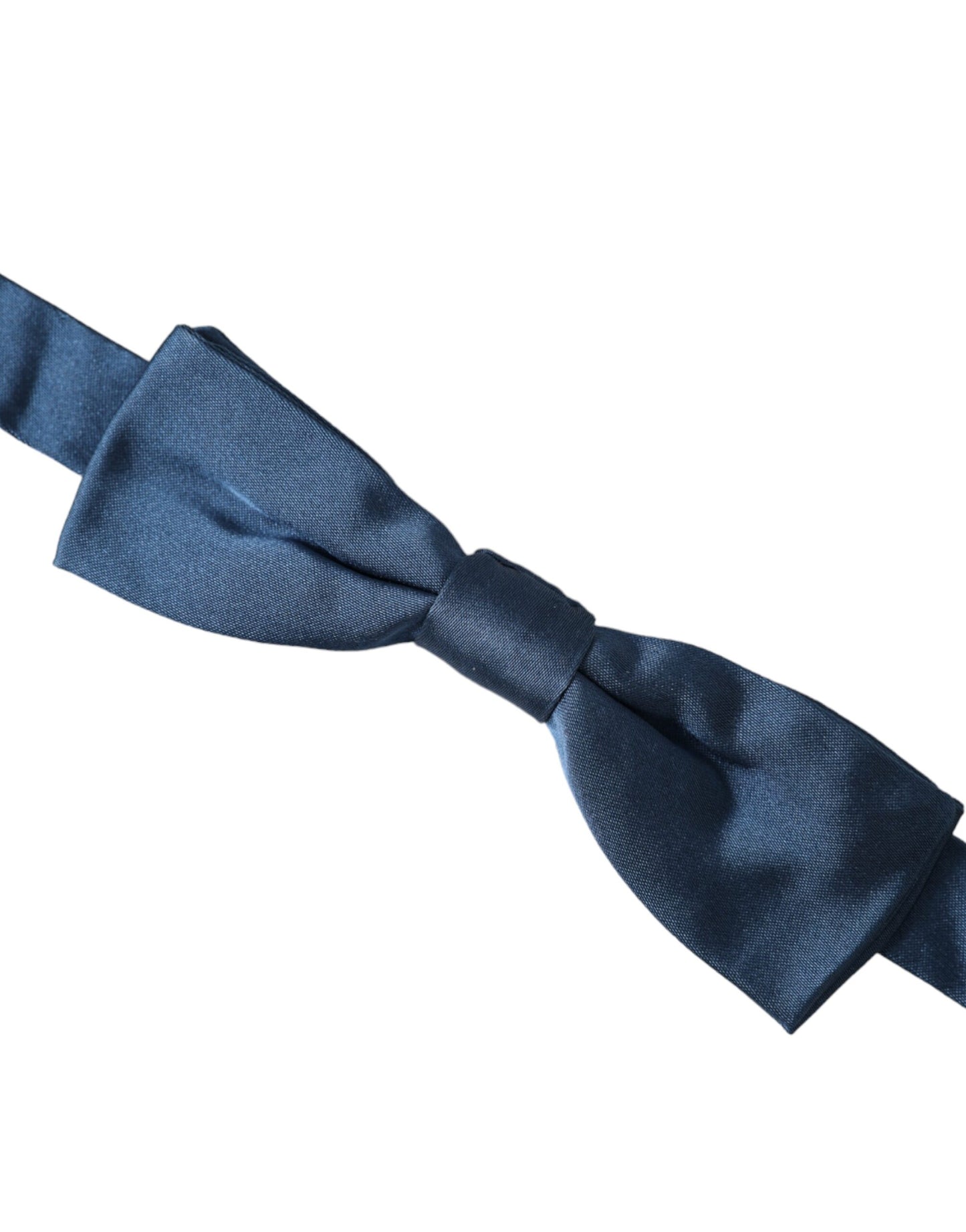 Nœud papillon réglable en satin de soie bleu Dolce & Gabbana pour homme