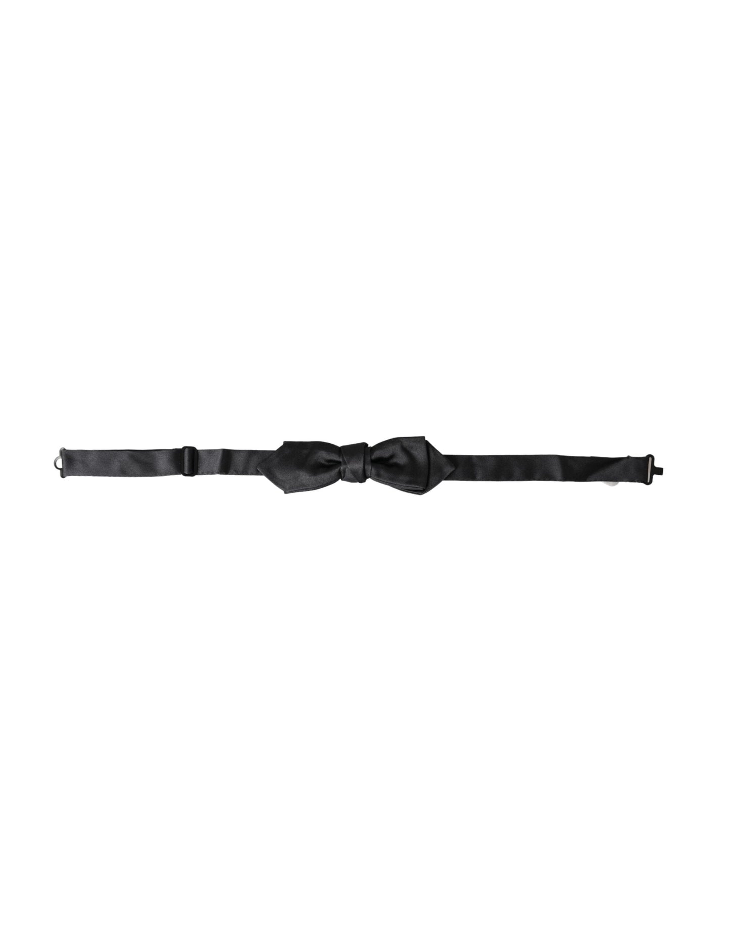 Nœud papillon ajustable en satin de soie noir Dolce & Gabbana pour homme
