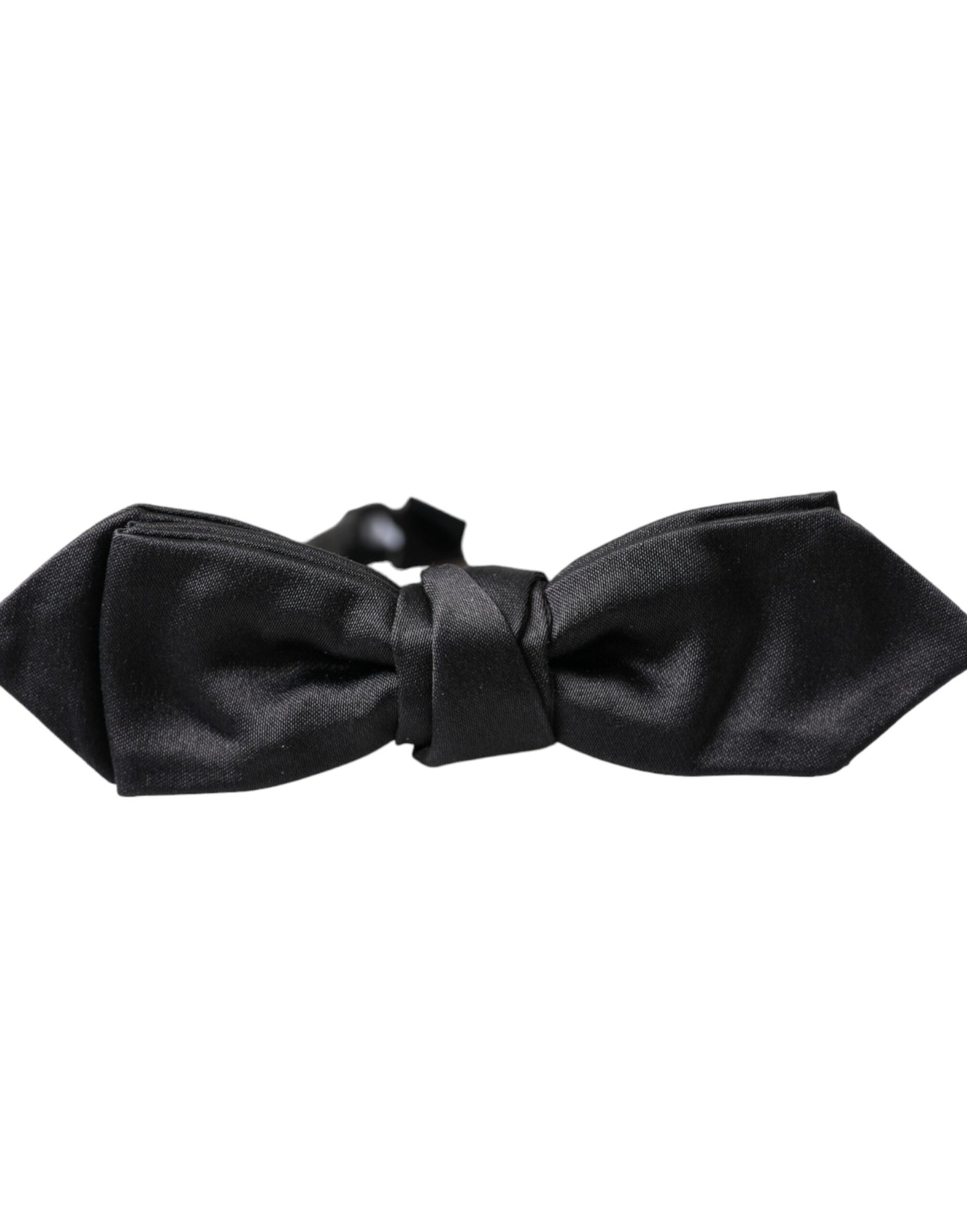 Nœud papillon ajustable en satin de soie noir Dolce & Gabbana pour homme
