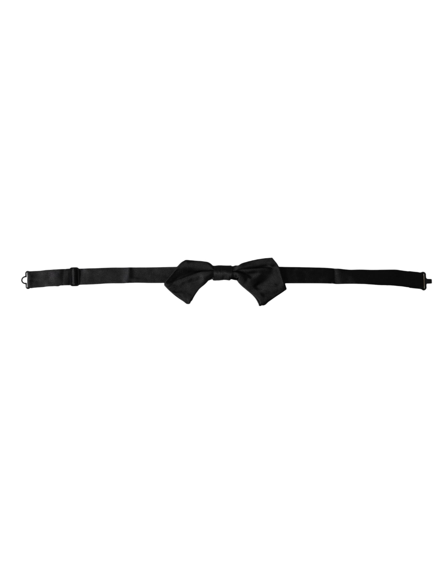 Nœud papillon ajustable en satin de soie noir Dolce & Gabbana pour homme