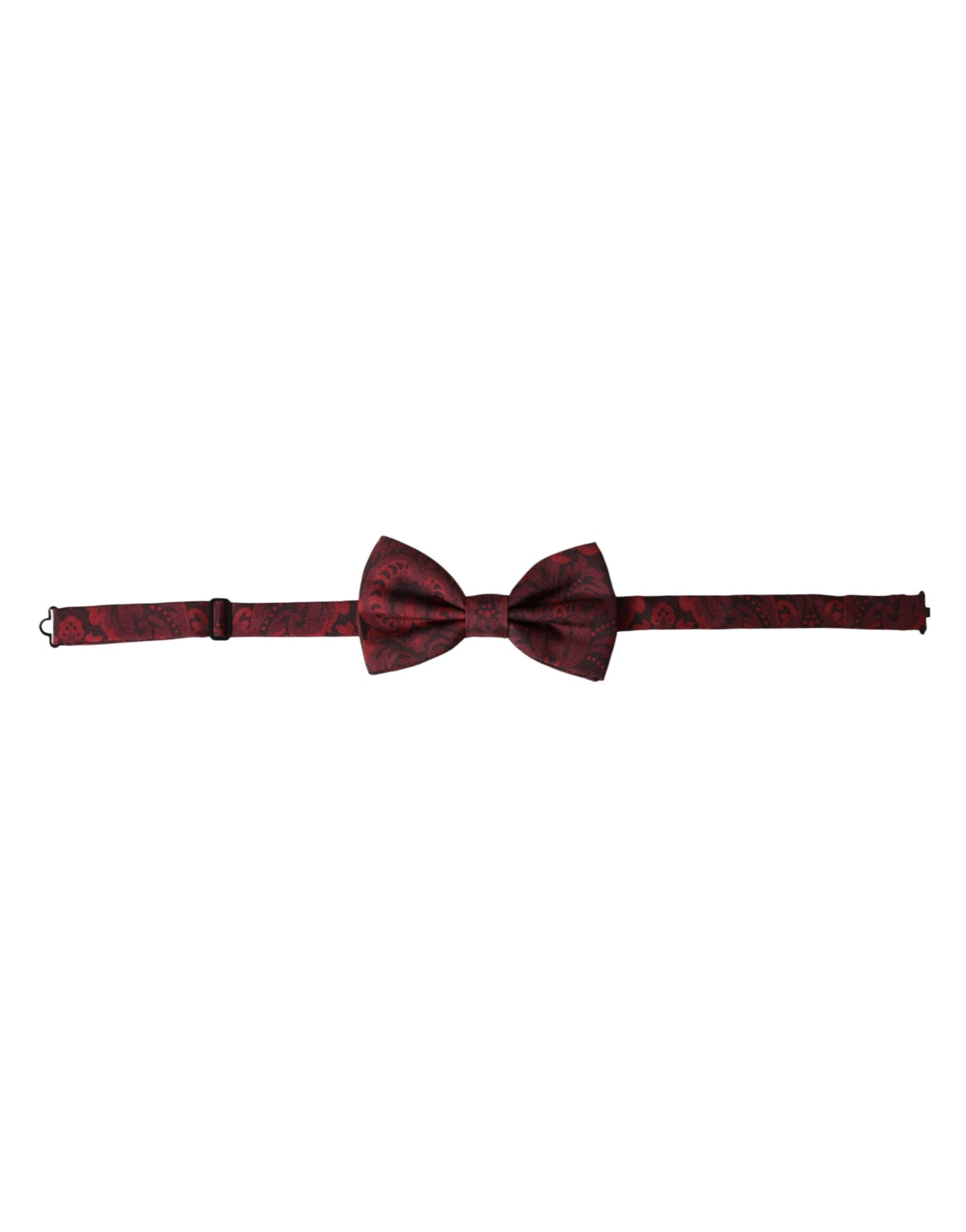 Nœud papillon ajustable en soie rouge à fleurs Dolce & Gabbana pour homme