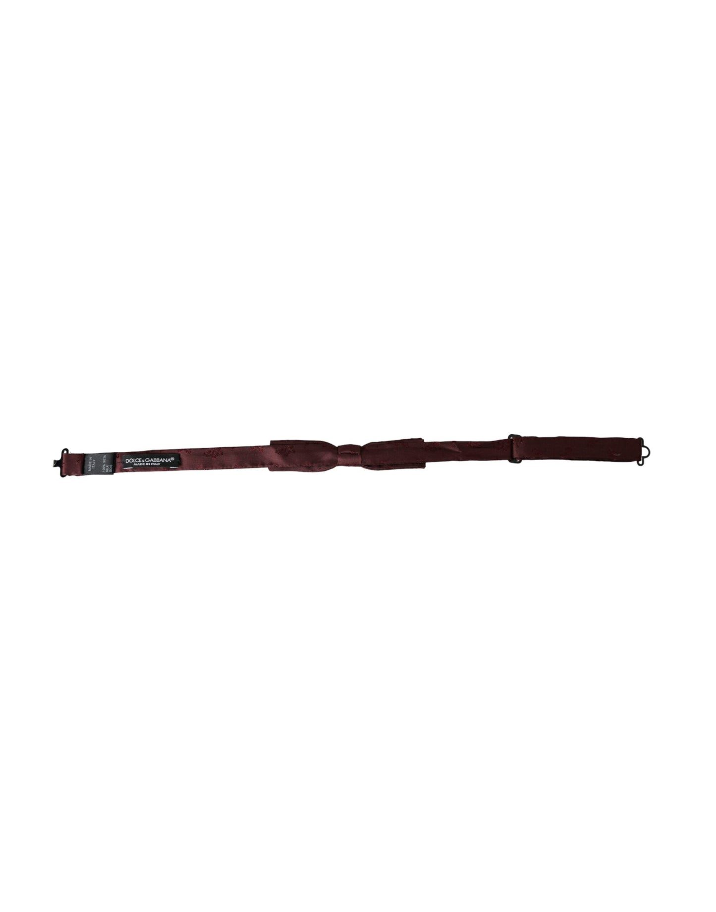 Nœud papillon ajustable en soie à fleurs marron Dolce & Gabbana pour homme