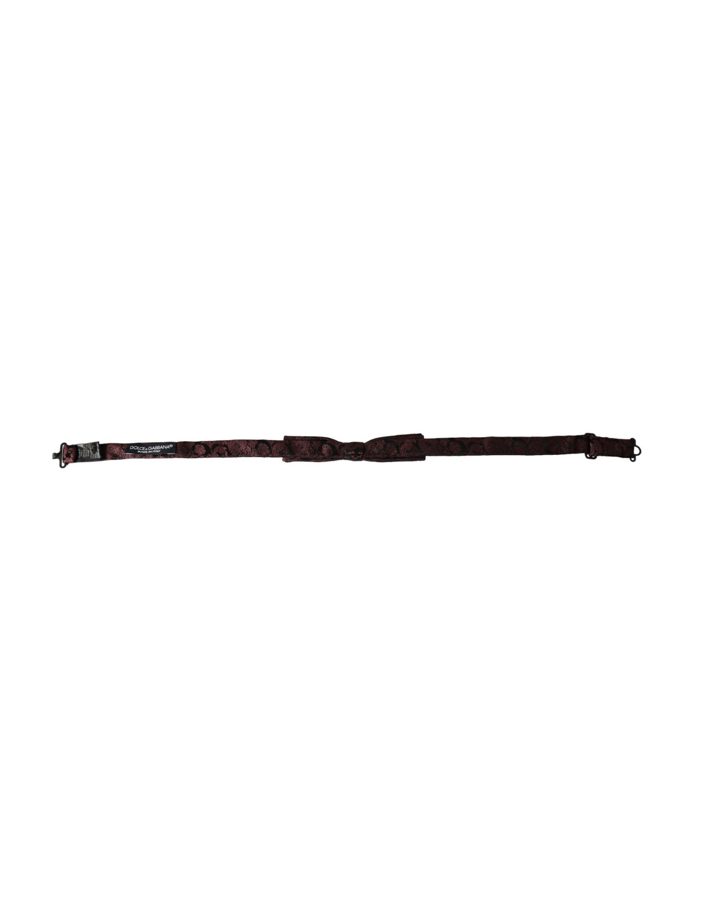 Nœud papillon ajustable en soie à fleurs marron Dolce & Gabbana pour homme