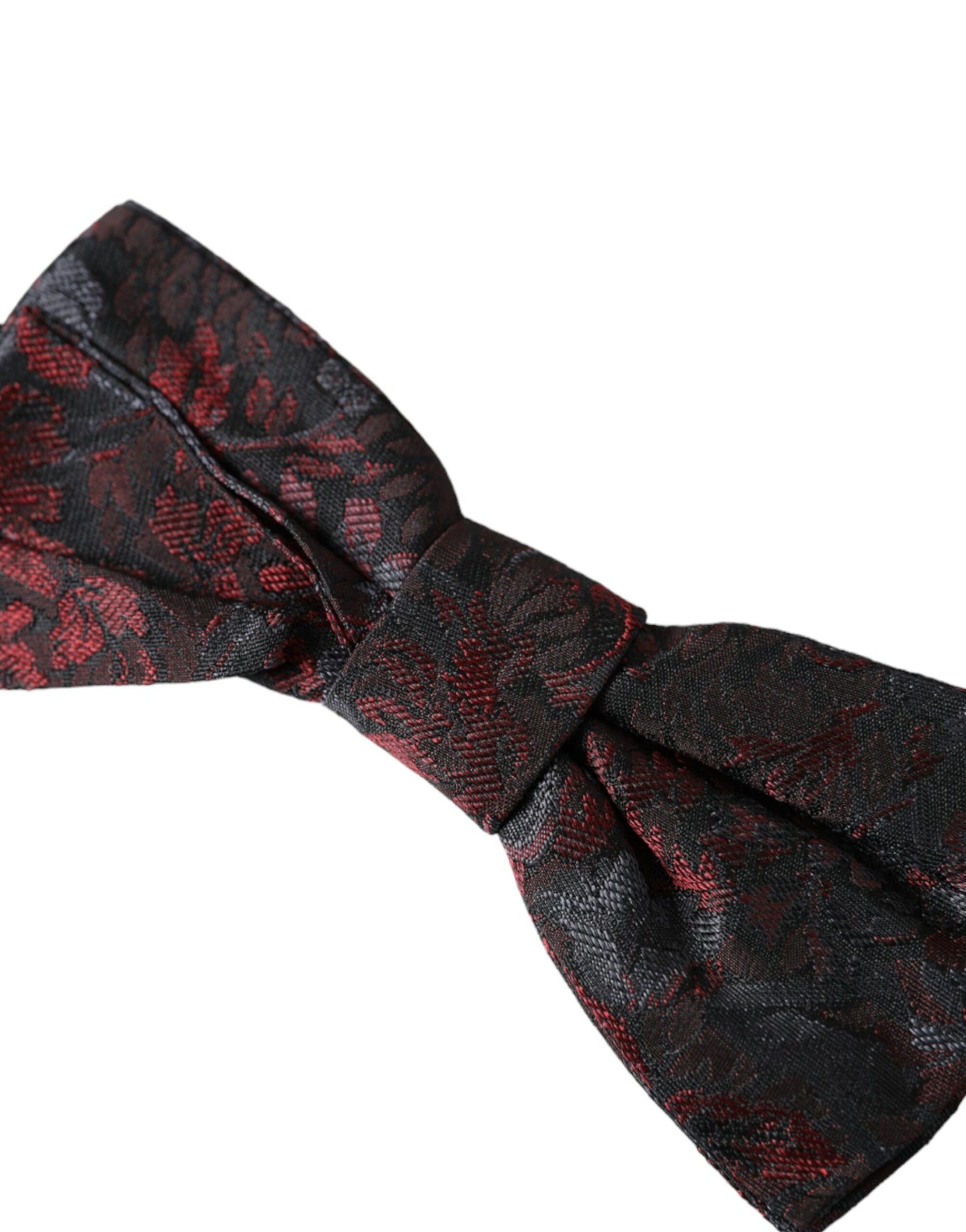 Nœud papillon ajustable Dolce & Gabbana pour homme, motif floral rouge et noir
