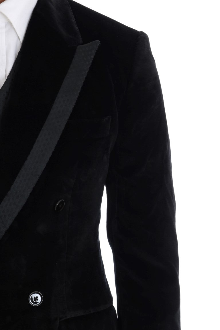 Costume trois pièces slim noir élégant Dolce & Gabbana